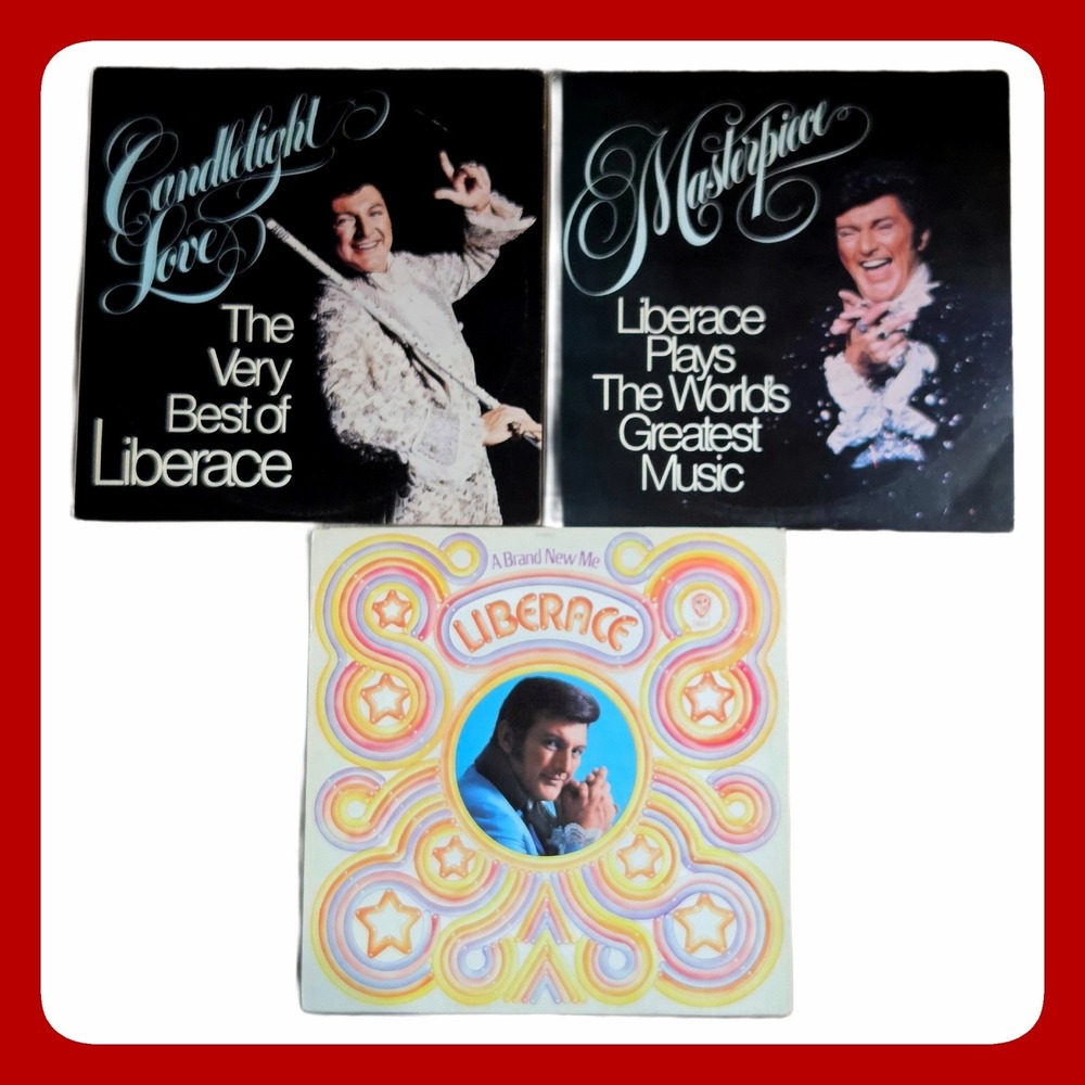 Vintage Liberace Vinyl Record Lot of 3 Classic Piano Instrumentals Pop LPs Set